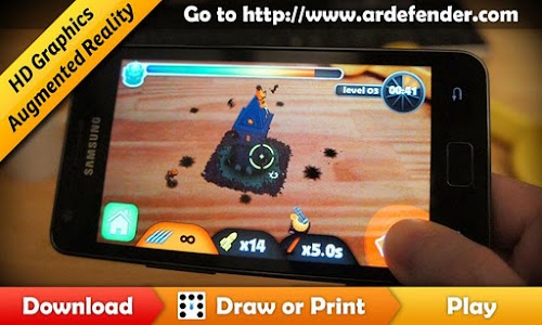 Android application ARDefender screenshort