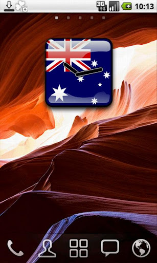 Australia Flag Clock Widget