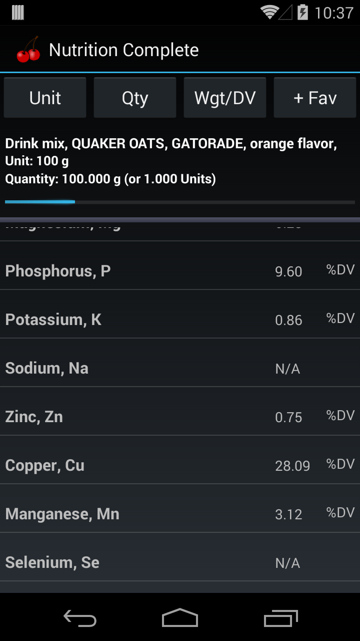 Nutrition Complete Screen 1