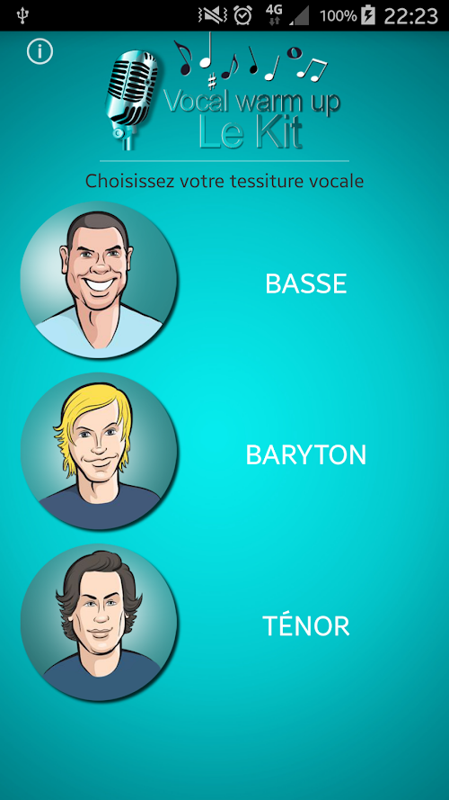 Android application "Le kit" male voices screenshort