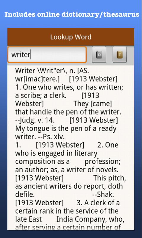 My Writing Spot Screen 3
