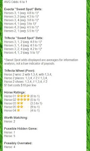 Horse Racing Handicapping Screen 2