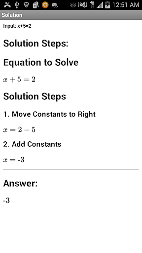 Pre Algebra Solver