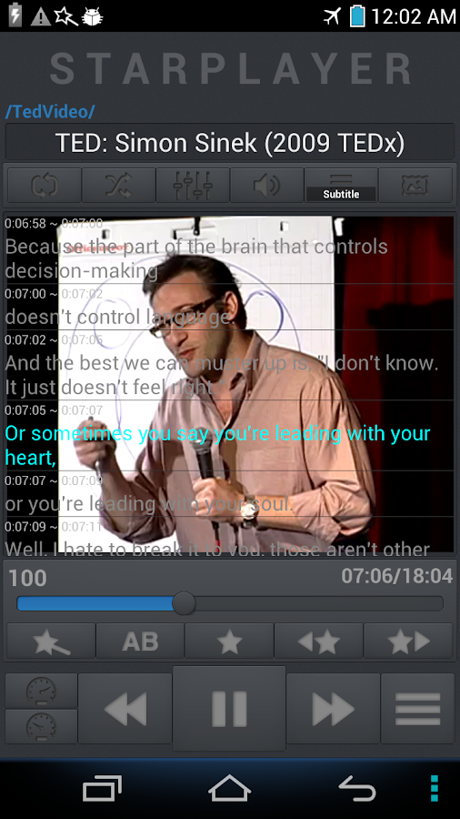 StarPlayer for audio book - screenshot