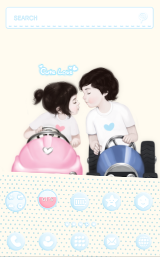 Cute love boy dodol theme