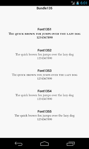 Fonts for FlipFont 135