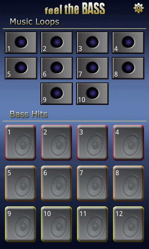 Android application Feel the Bass screenshort