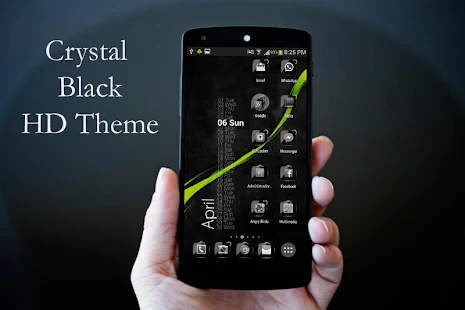 Theme Crystal Black Flat HD - screenshot thumbnail