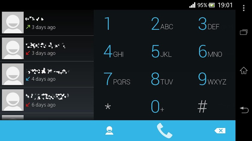 exDialer KitKat Holo theme Screen 3