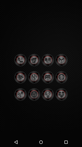 Dark Metal Red - Icon Pack