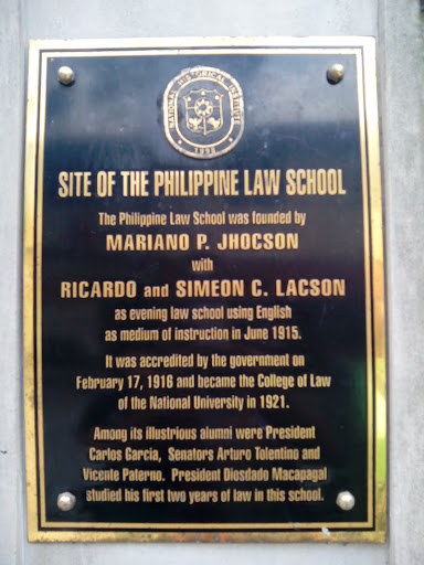 Site of the Philippine Law School