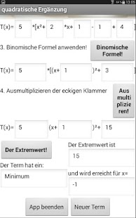 Quadratische Ergänzung Extremw Screenshots 0