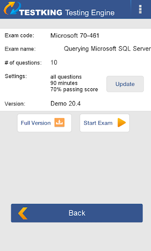 70-461 SQL Server Demo