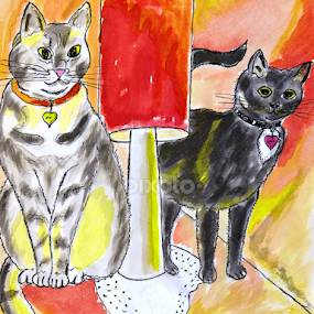 my kitties by Dubravka Bednaršek - Drawing All Drawing