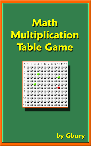 Math Multiplication Table Game