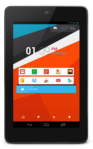 Nexus 7 Minimal Widgets Tray