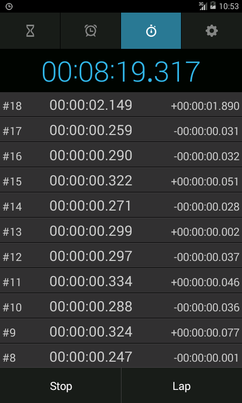 Alarm&amp;Timer Screen 2