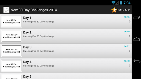 New 30 Day Challenges 2014