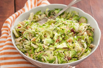 Brussels Sprout Salad with Parmesan and Walnuts