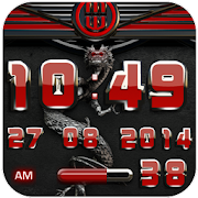 dragon digital clock red