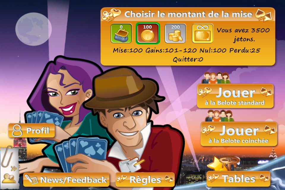 Android application Belote iBelote screenshort