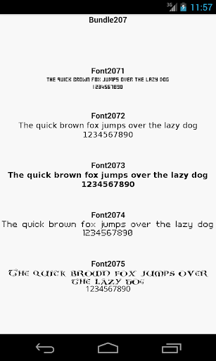 Fonts for FlipFont 207