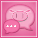 Pink Pig Go SMS Pro Theme mobile app icon