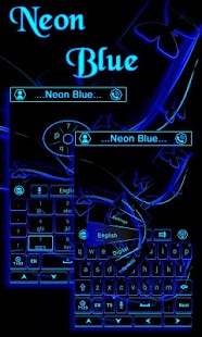 download Neon Blue GO Keyboard Theme free