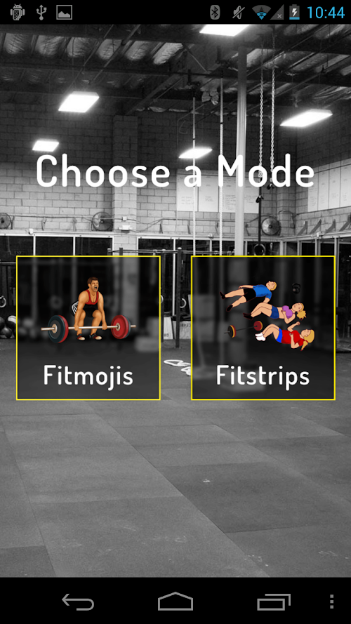 Android application Fitmojis screenshort