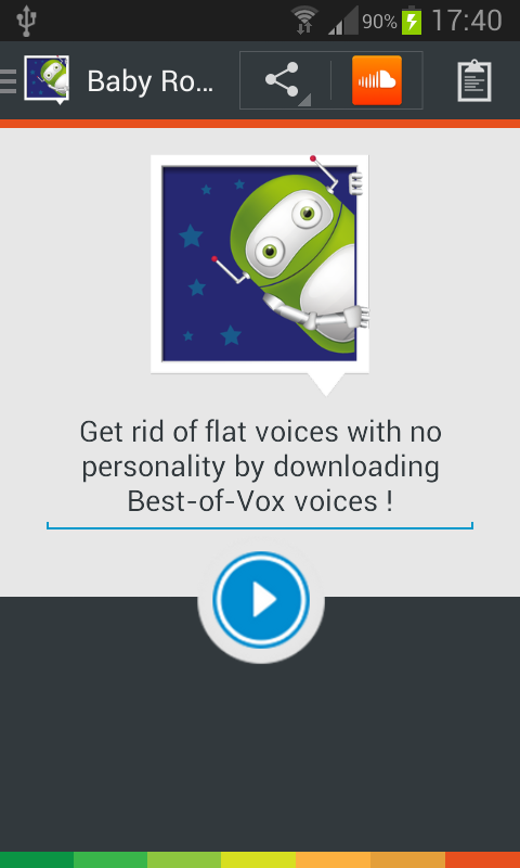 Android application Baby Robot TTS voice (English) screenshort