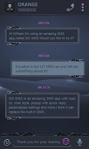 【免費個人化App】GO SMS BLACK WHIRLWIND THEME-APP點子