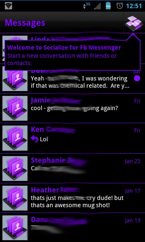 Purple Socialize 4 FB Messenge Screen 2