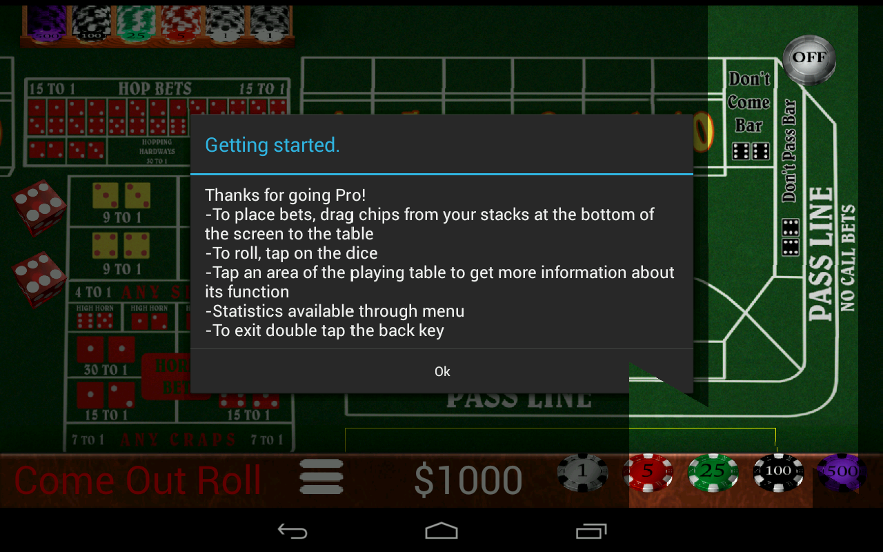 Craps Trainer Pro - screenshot