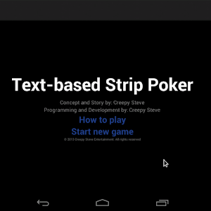 Text-based Strip Poker