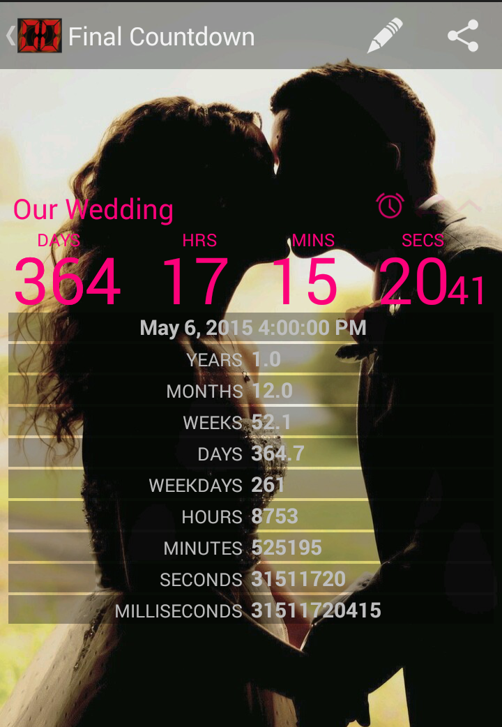 Final Countdown - Widget Screen 3