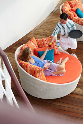 Call on the attentive staff while you enjoy the Seahorse Pool on the Crystal Symphony.