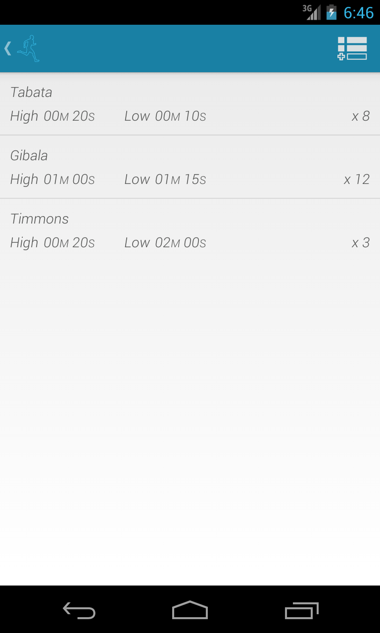 HIIT Timer Screen 2