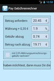 Pay Gebührenrechner Screenshots 0