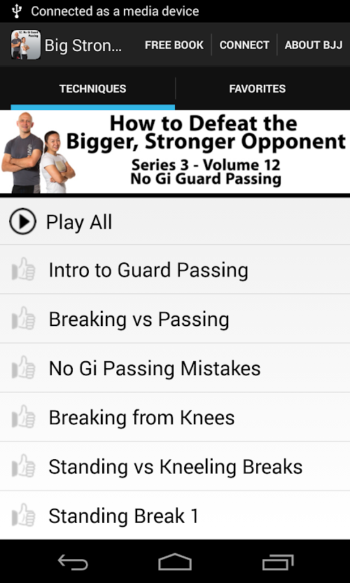 Android application BigStrong 12, Guard Passing screenshort