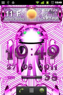 beautiful weather widget pink
