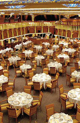 The Michelangelo 1965 restaurant, one of Costa Fortuna's main dining rooms.