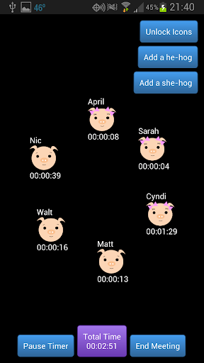 Meeting Hog Meeting Timer