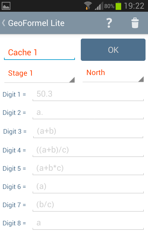   GeoFormel Lite - 4 Geocaching- screenshot  