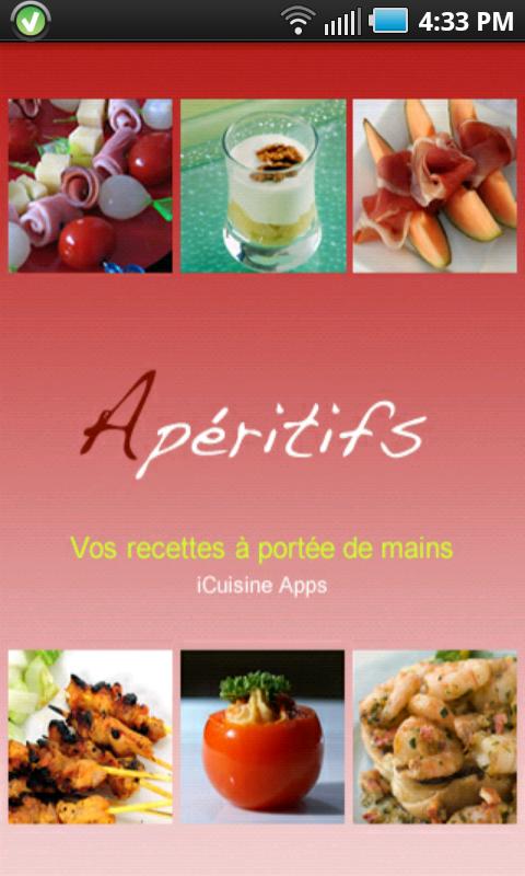 iCuisine Apéritifs Screen 1