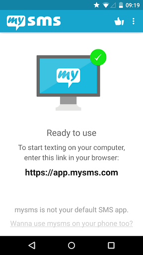 mysms SMS Text Messaging Sync