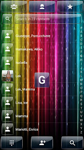 Dialer theme Curtain Neon - náhled