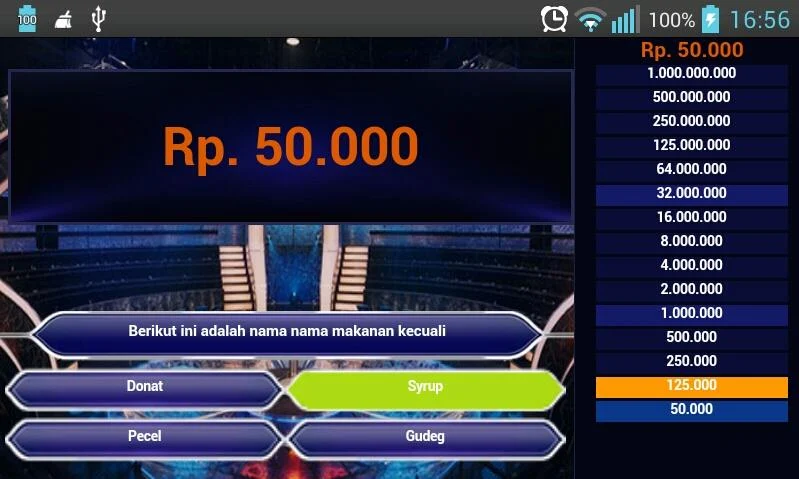 Kuis Millionaire Indonesia - screenshot