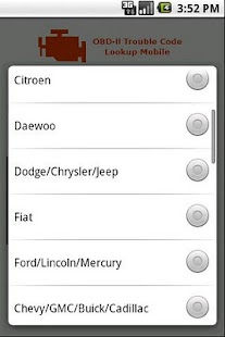 Free Download OBD 2 Trouble Code Lookup APK