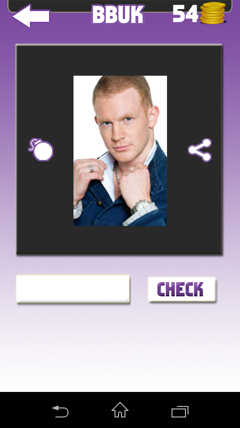 Big Brother UK Quiz Game Screen 3