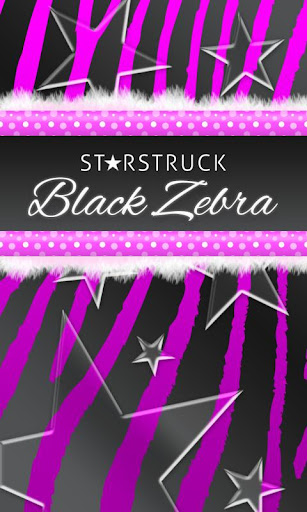 Purple Black Zebra Star Theme